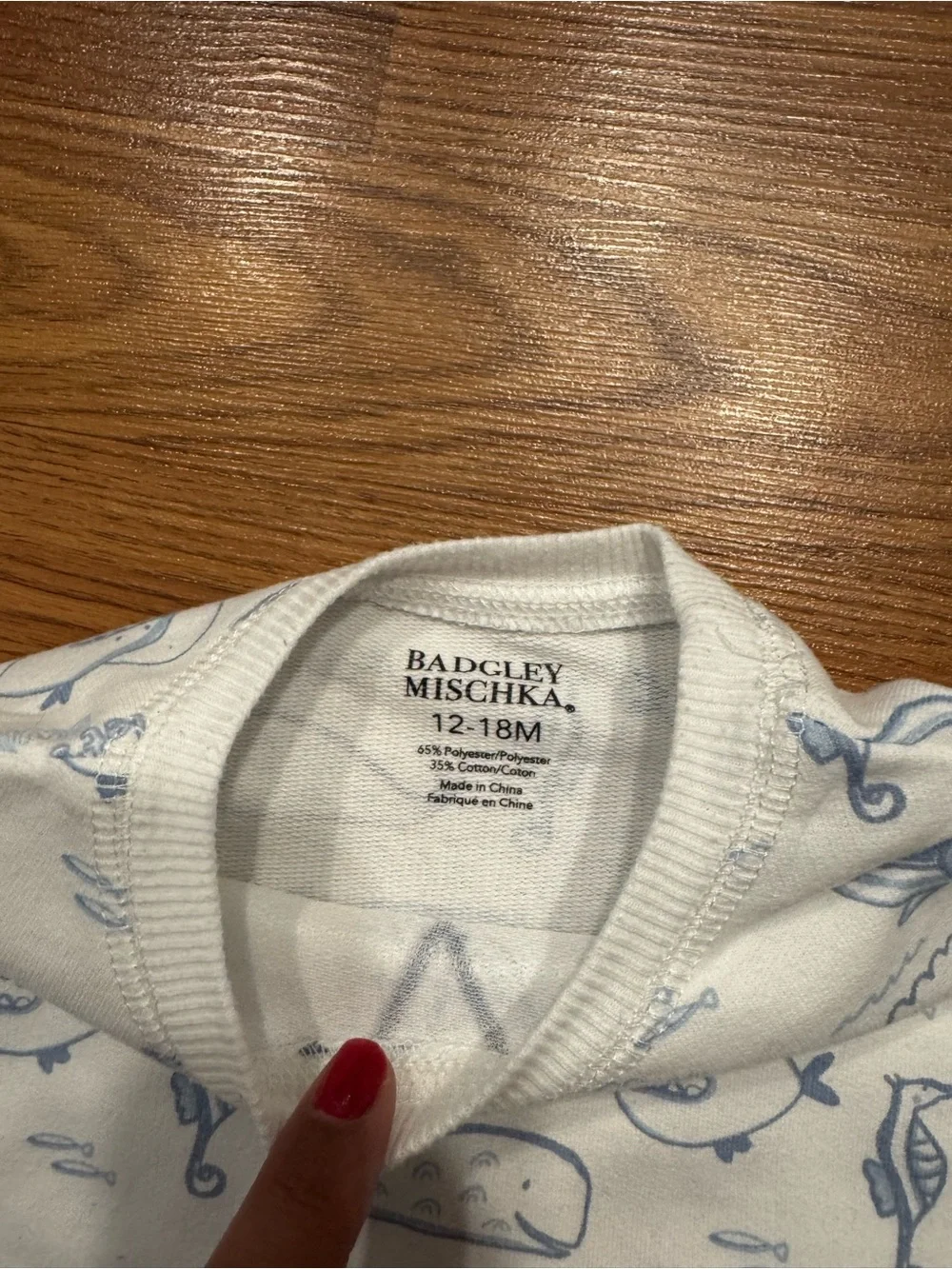 Badgley Mischka Baby Ocean Print 12-18M Sea Life Pullover Shirt